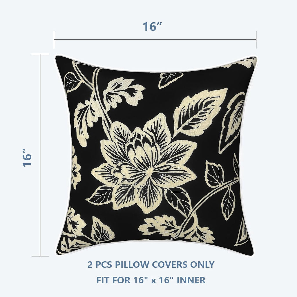 LVTXIII Outdoor Throw Pillow Covers Set of 2, Patio Waterproof Pillow Cases Fade Resistant Accent Pillow Covers for Home and Garden…