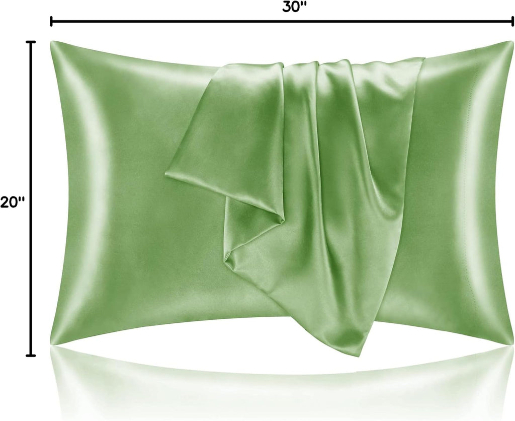 Bedelite Satin Pillowcase for Hair and Skin, Super Soft and Cooling Similar to Silk Pillow Cases 2 Pack with Envelope Closure, Gift for Wom…