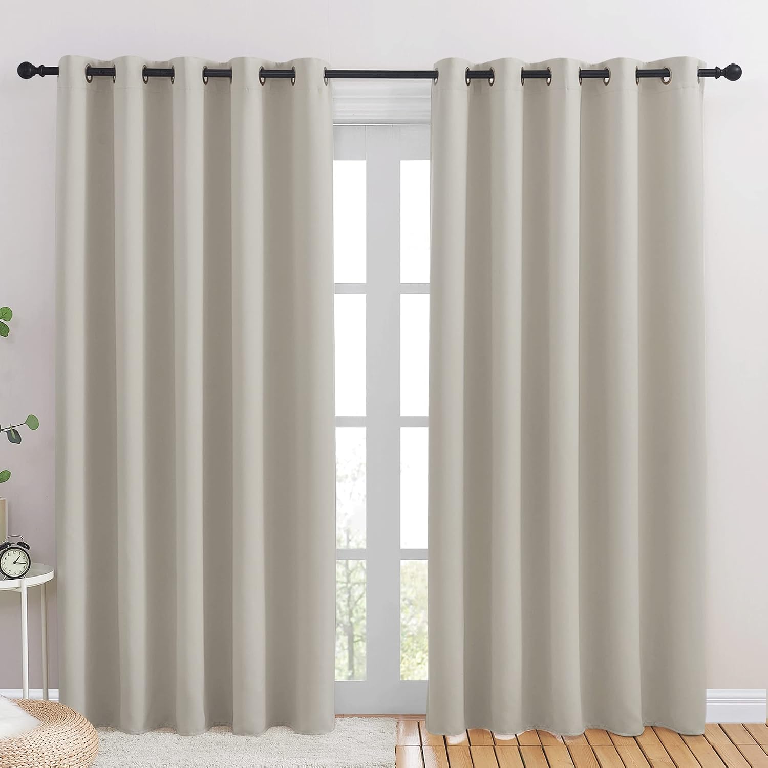 NICETOWN Blackout Draperies Curtains for Kids Room, Window Treatment Thermal Insulated Solid Grommet Blackout Drape Panels for Bedroom…