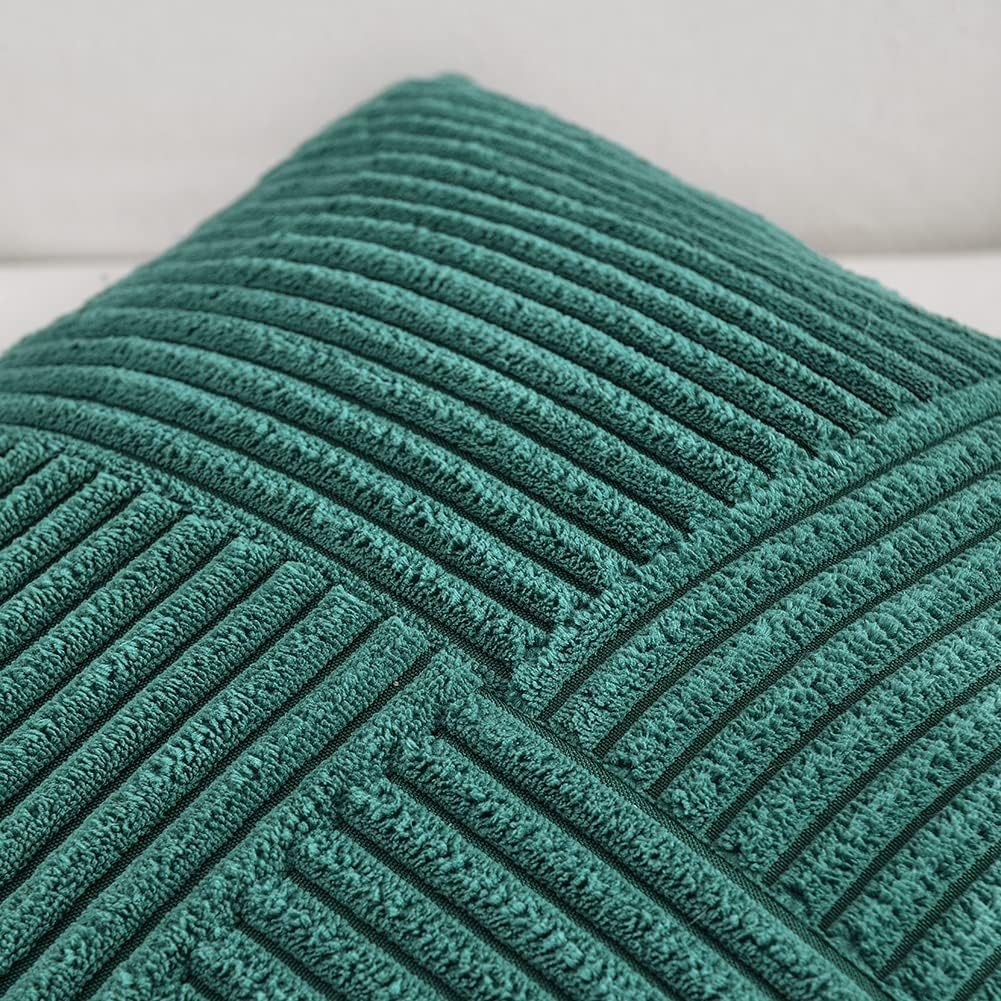 Fancy Homi 2 Packs Teal Samll Decorative Throw Pillow Covers 12x12 Inch with for Couch Bed Sofa, Rustic Farmhouse Boho Home Decor, Soft…