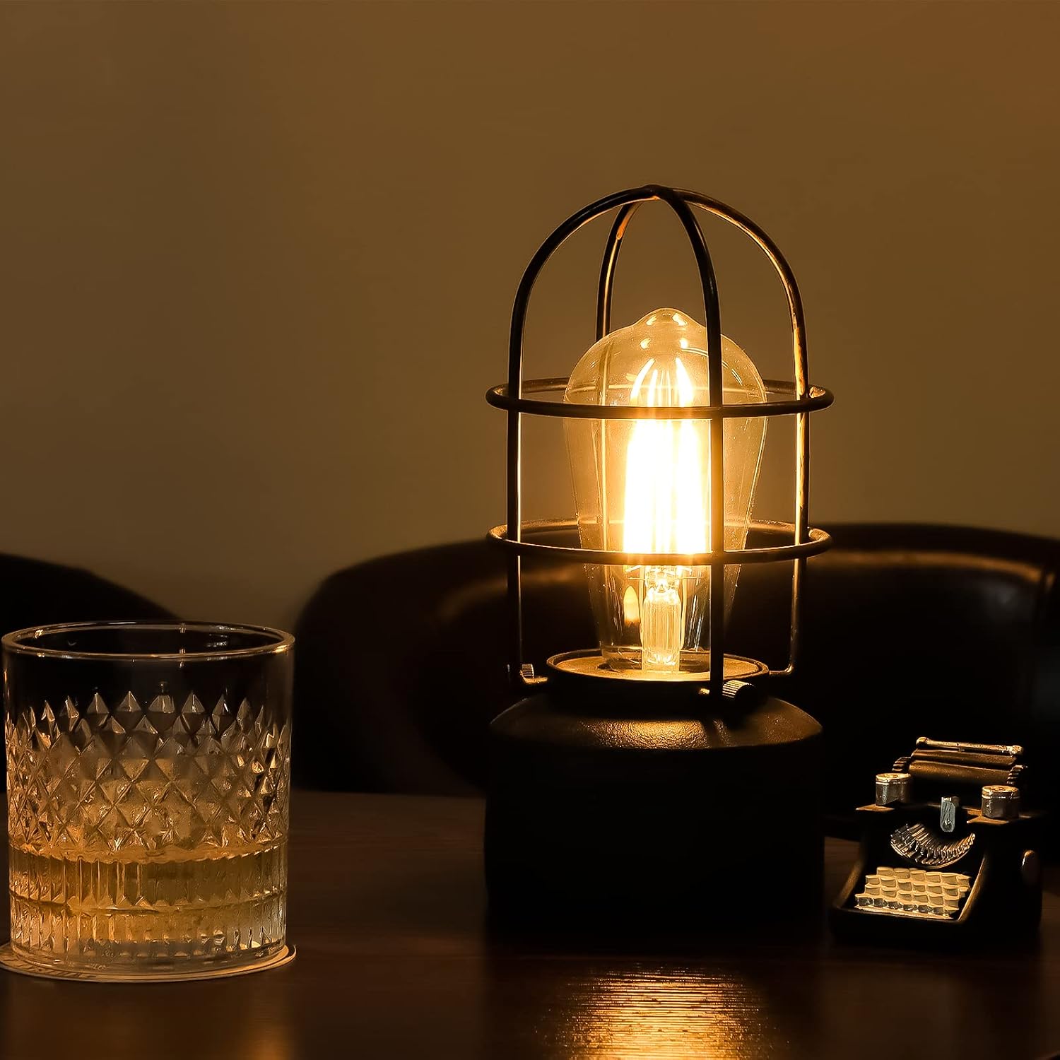 Haian Support Small Touch Table Lamp for Small Spaces - 3 Way Dimmable Industrial Bedside Lamp - Steampunk Antique Nightstand Desk for…
