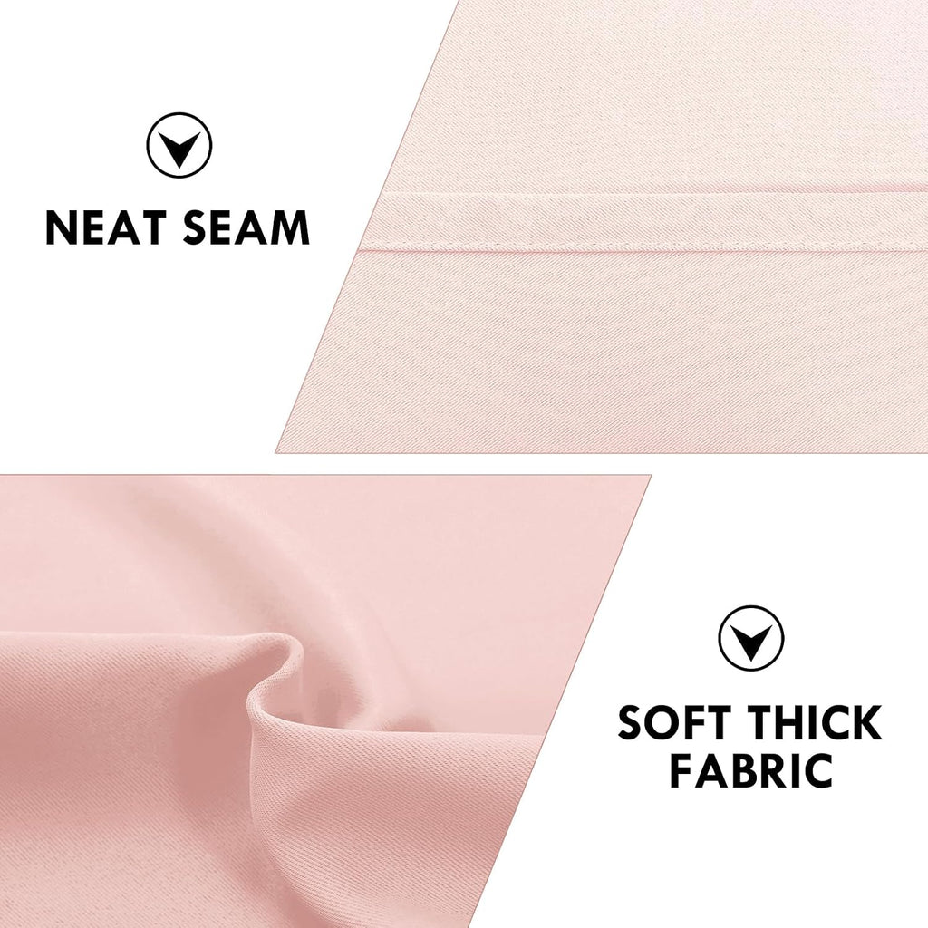 DWCN Blackout Curtains for Living Room Thermal Insulated, Energy Saving & Noise Reducing Bedroom Curtains, Blush Pink, W 70x L 84 Inch…