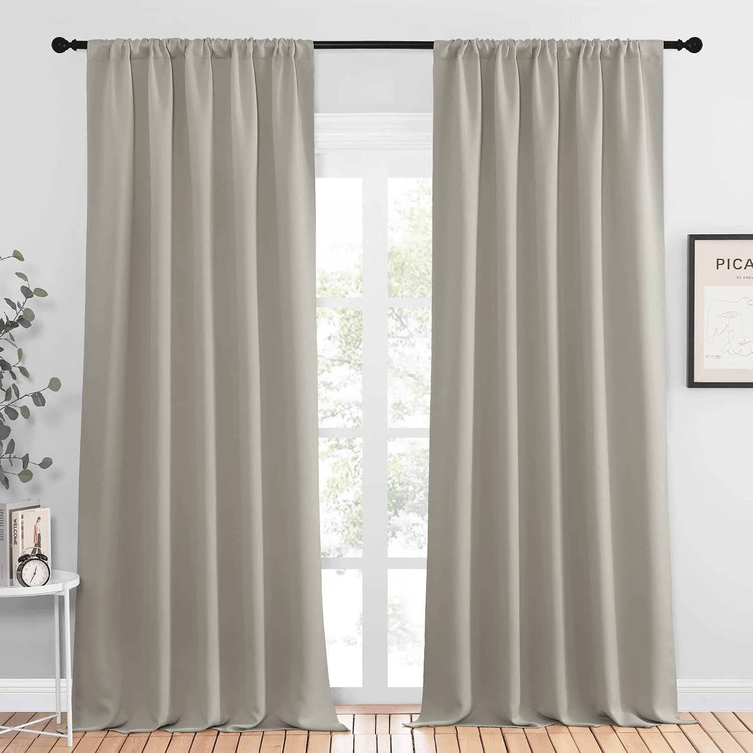 Nicetown Blackout Curtains for Living Curtains, Room Darkening Window Curtain Panels, easy maintenance Solid Thermal Insulated…