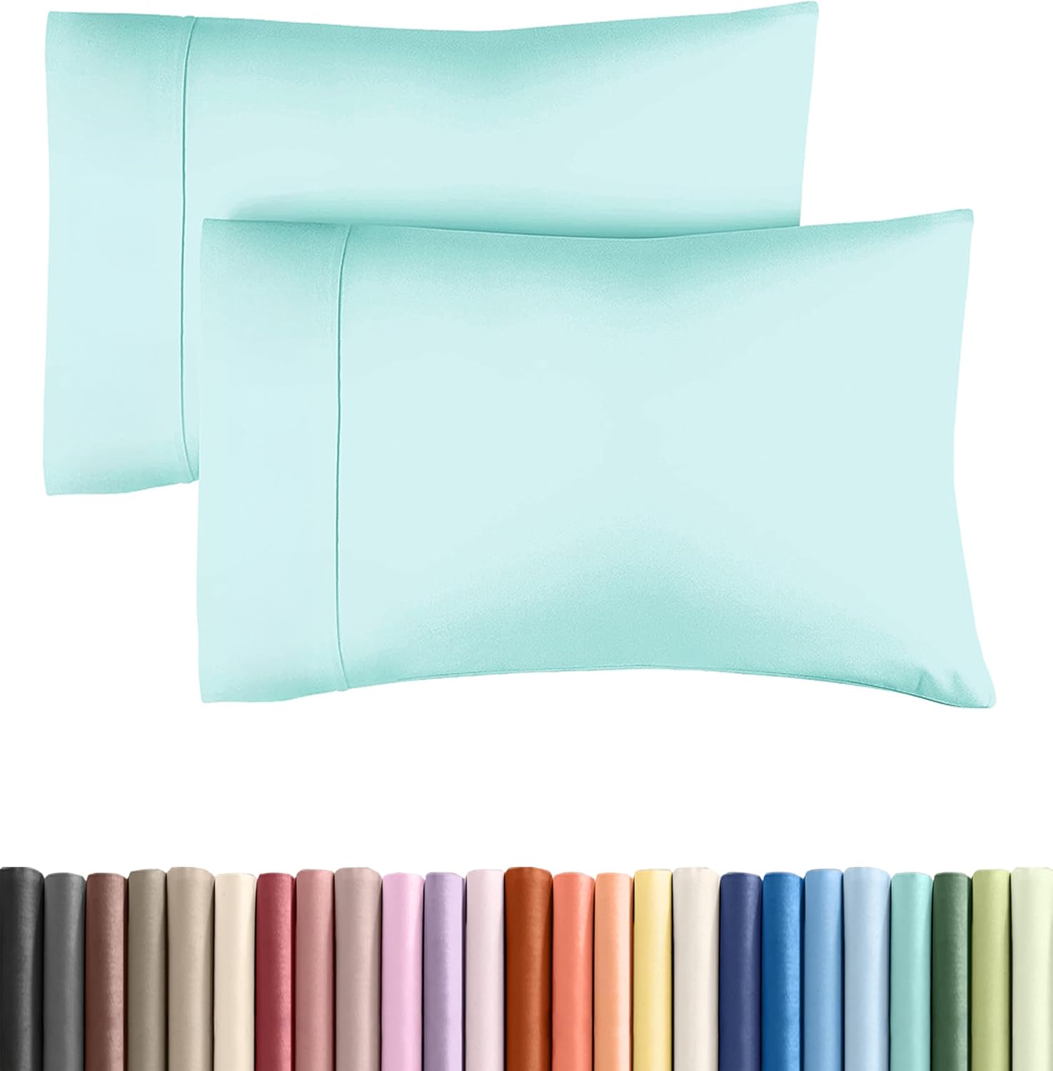 CGKUnlimited King Pillow Cases - 2 Pack - Super Soft Pillowcase Covers - Envelope Enclosure - Hotel Quality Pillow Protectors - Wrinkle Fre…