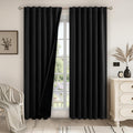 BGment Full Blackout Curtains with Thermal Insulation Liner Curtains 95 Inches Long, Rod Pocket and Back Tab Double Layer Room Darkening…