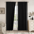 BGment Full Blackout Curtains with Thermal Insulation Liner Curtains 90 Inches Long, Rod Pocket and Back Tab Double Layer Room Darkening…