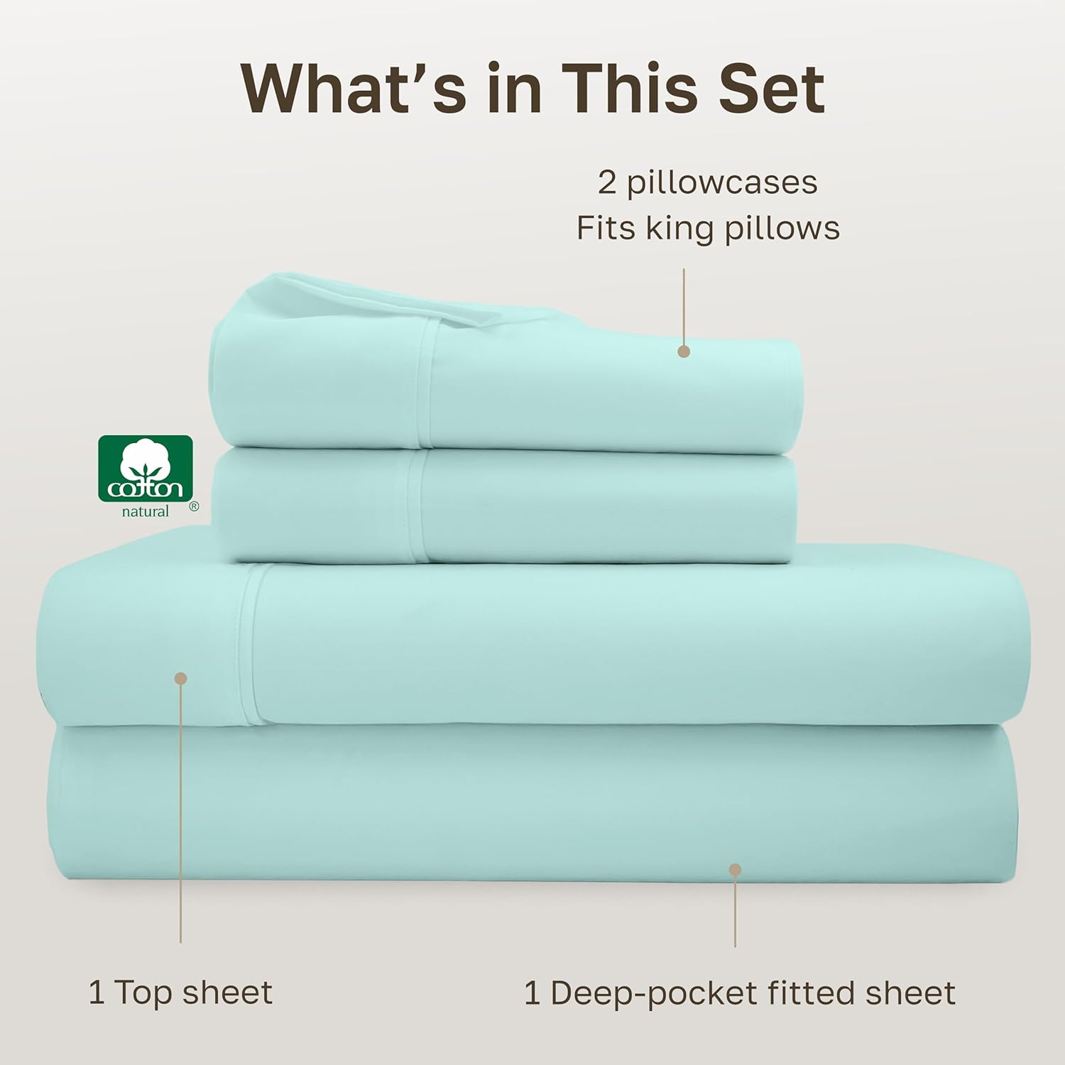 CaliforniaDesignDen California Design Den Soft 100% Cotton Bed Sheets King Size Set, 400 Thread Count Good Housekeeping Award Winner, Smoot…