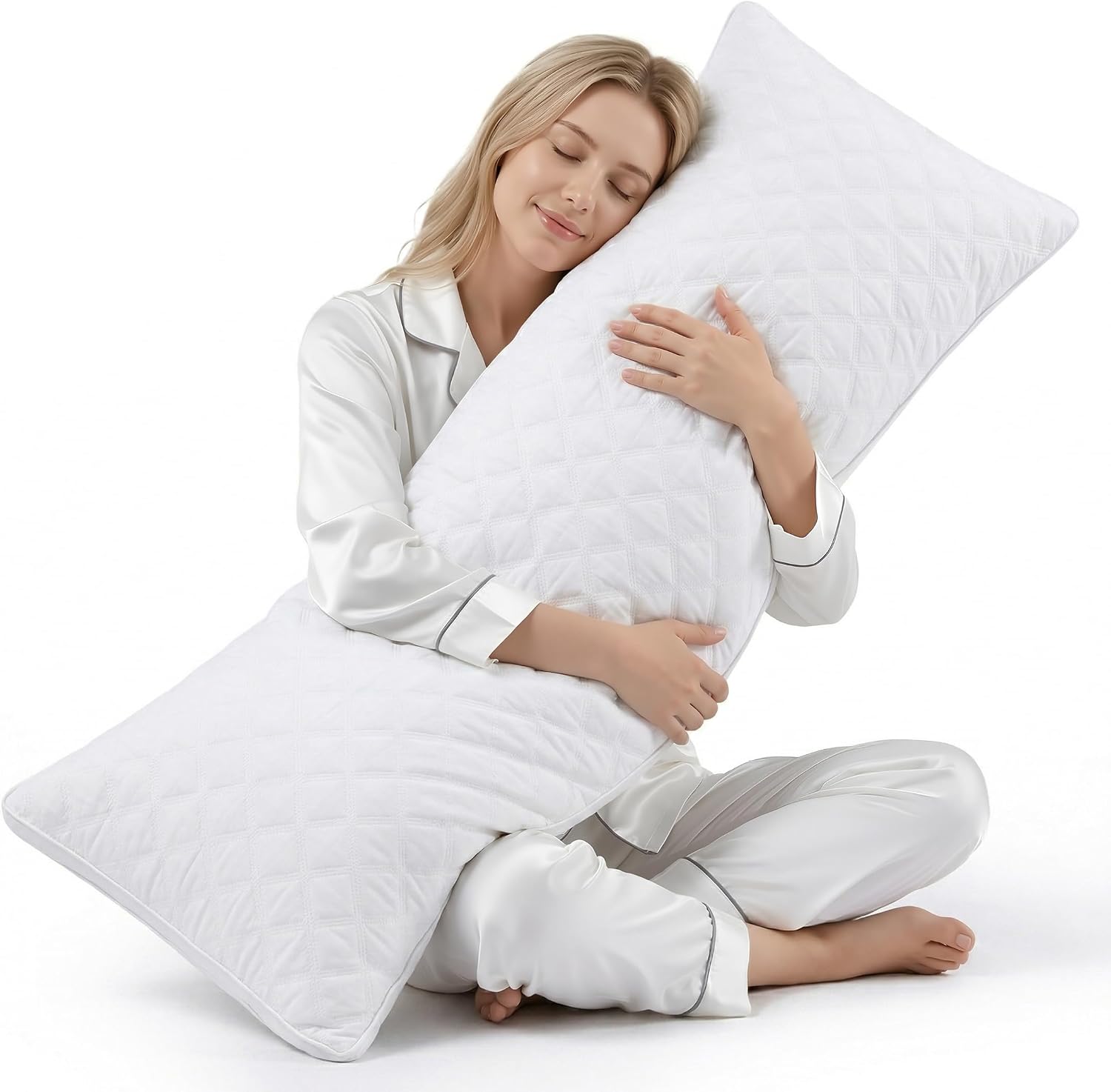 Oubonun Full Body Pillow for Sleeping-Adjustable Firm and Fluffy Body Pillows for Adults-Long and Large Pillow for Bed- 21"x54"