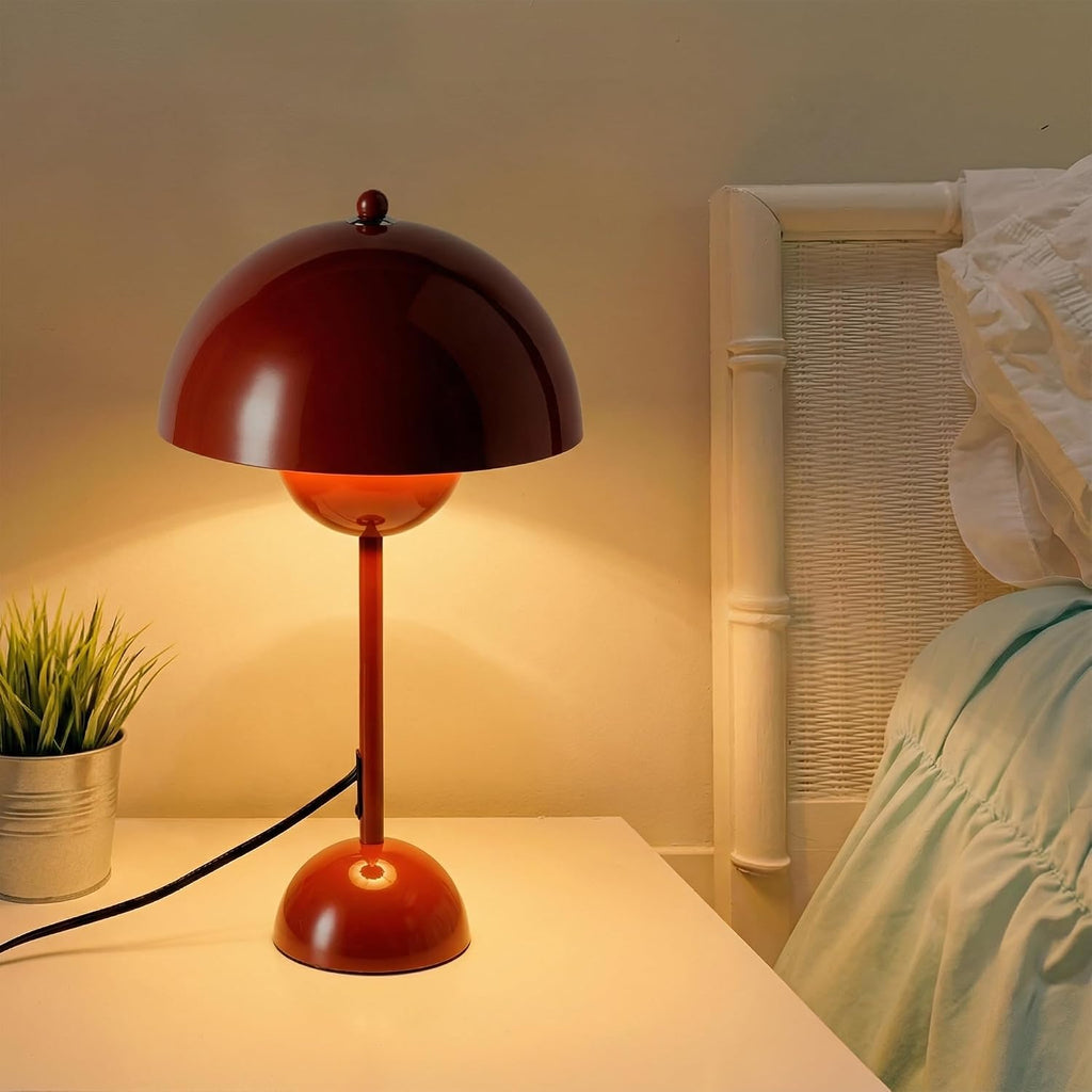 COSYLUX Modern Small Table Lamp for Bedroom, Cute Dome Shade Reflecting Light Reading Lamp for Living Room, Kid's Room, Study, Office…