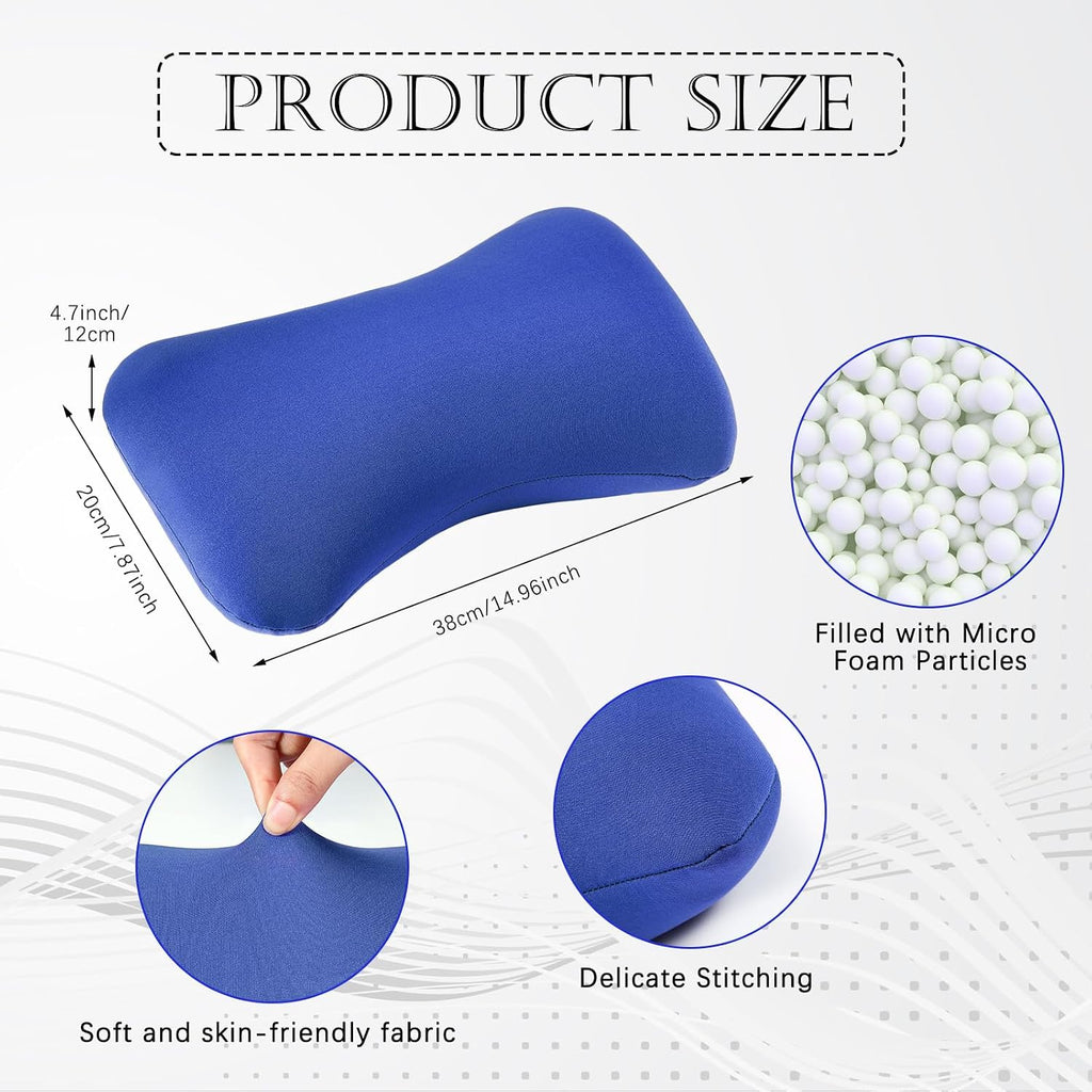 Thyle 2 Pack Bead Neck Pillow Small Bone Shape Neck Support Cushion for Bed Sofa Travel Soft Pillow for Home Sleeping Headrest and Lumbar…