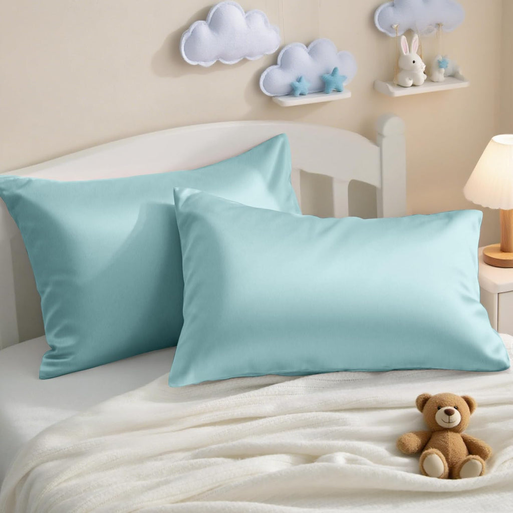 Ntbay 2 Pack Pillows with Egyptian Cotton Pillowcases, Soft Cotton Down Alternative 13x18 Envelope Pillows for Sleeping in Crib Bed - Machi…