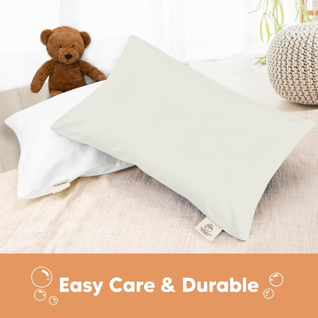 KeaBabies Toddler Pillowcase 13"x18" - Organic Cotton Toddler Pillowcase for Kids, Boys, Girls, Soft & Durable Cotton Cover for Miniature…