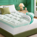 NiceSleepPlusLife Dual Layer 4 Inch Full Size Mattress Topper - 2" Gel Cooling Memory Foam and 2" Ultra Soft Pillow Top, Viscose Made from…