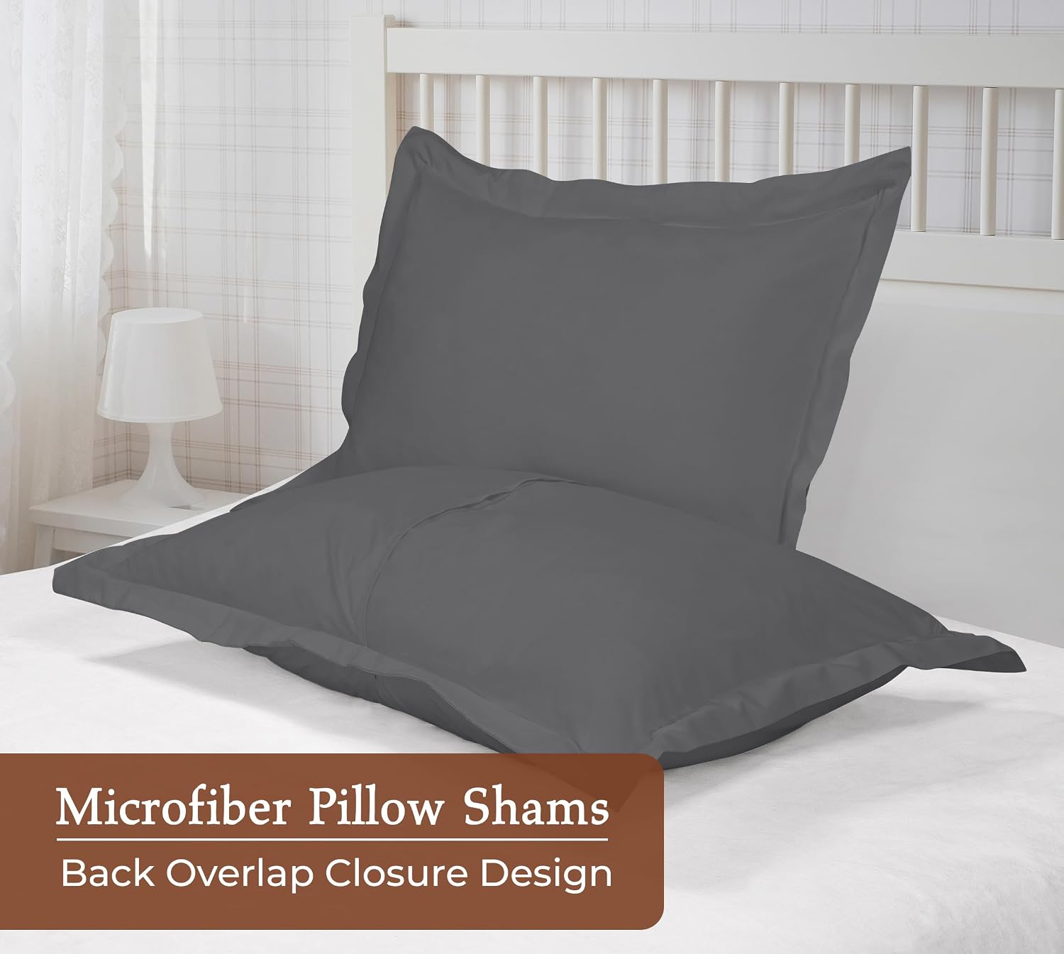 Royalelinens Royale Linens Pillow Shams 2 Pack Euro Size 26x26 Inch - Brushed 1800 Microfiber - Bed Pillow Shams, Wrinkle Resistant Super S…