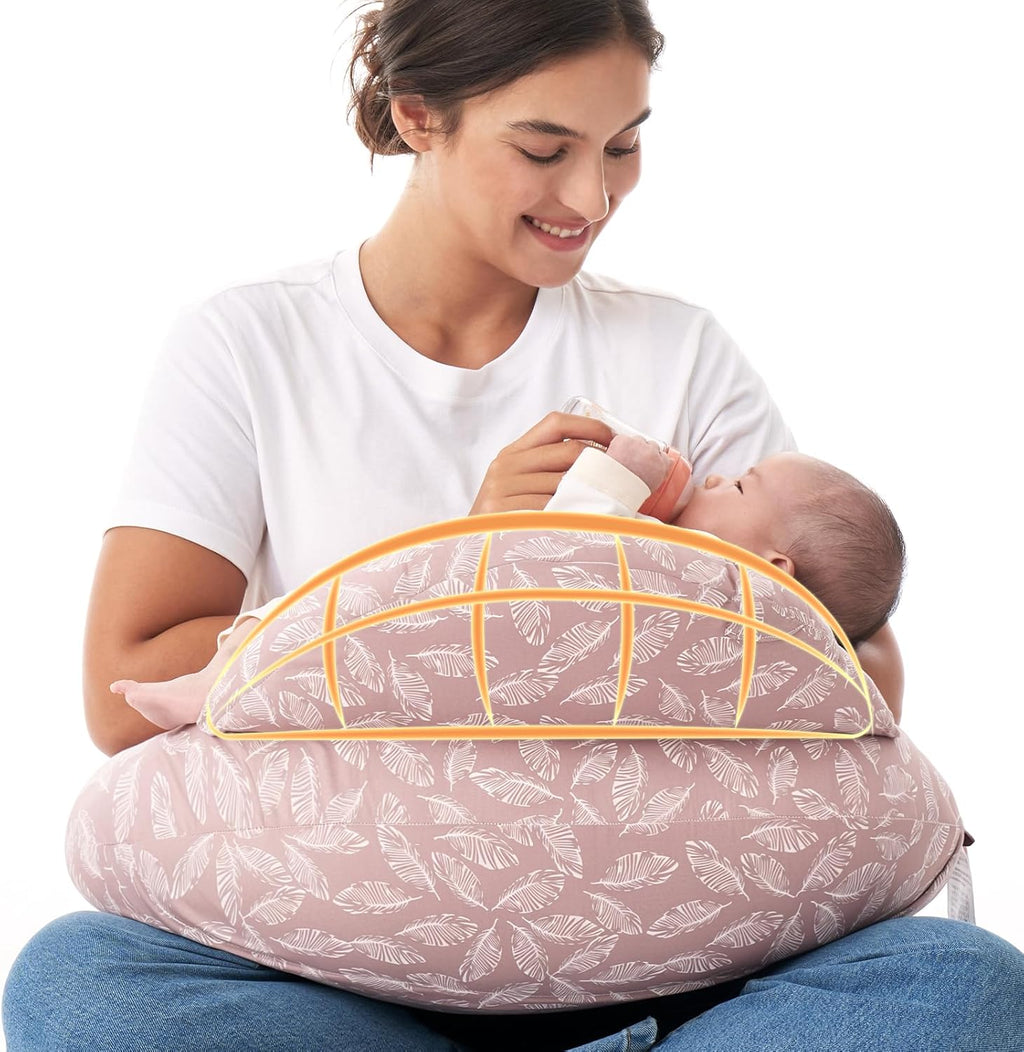 Momcozy Original Nursing Pillow for Breastfeeding-Innovative Safety Guard - Wider Feeding Pillows for More Support for Mom & Baby- Easier…
