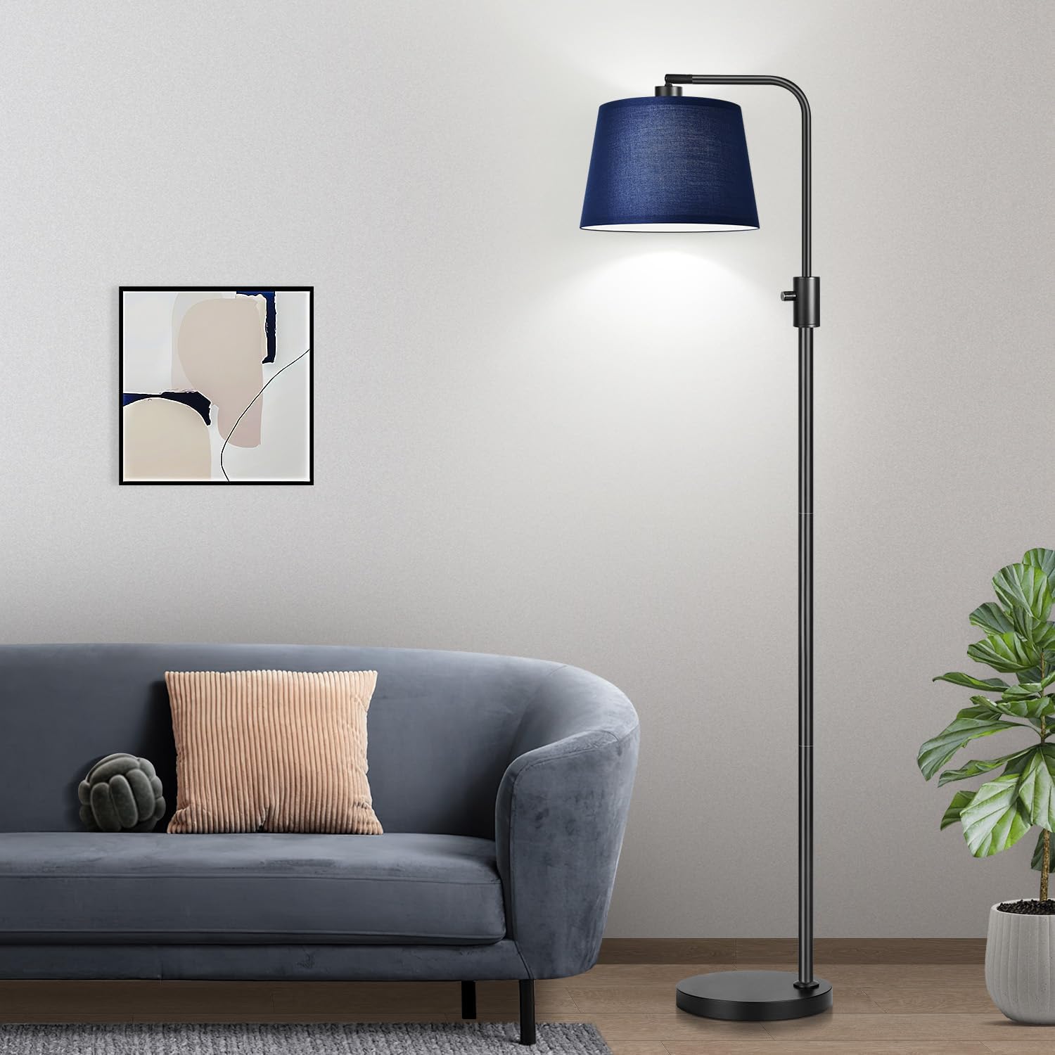 Nintiue 【Upgraded】 Dimmable Floor Lamp, 1000 Lumens LED Edison Bulb Included, Modern Arc Standing Tall Floor Lamp for Living Room Bedroom…