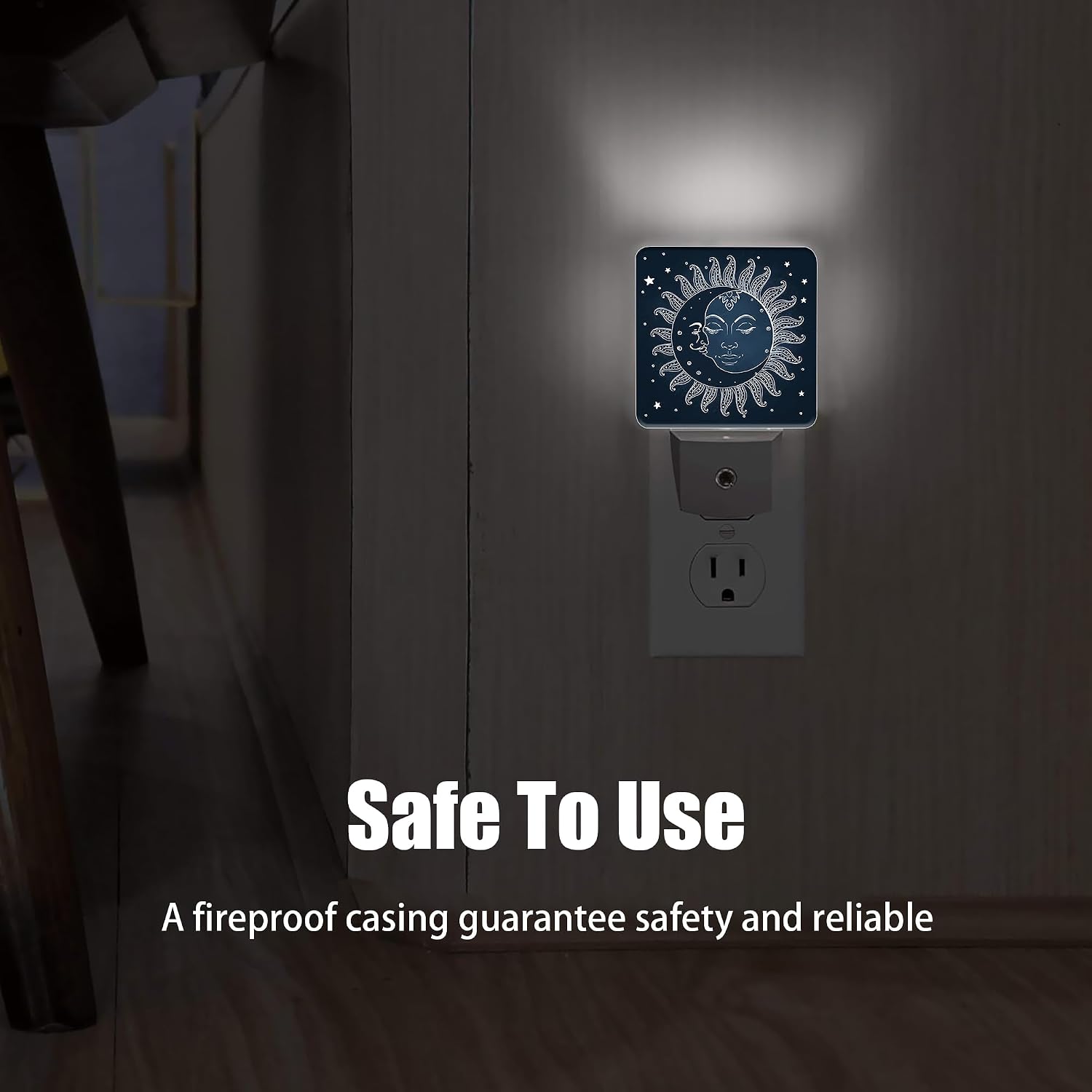 Vintage Sun Moon Night Light, Dusk to Dawn Smart Sensor Nightlight for Bedroom Bathroom Kitchen Hallway Stairs Hallway, Plug-in, Energy…
