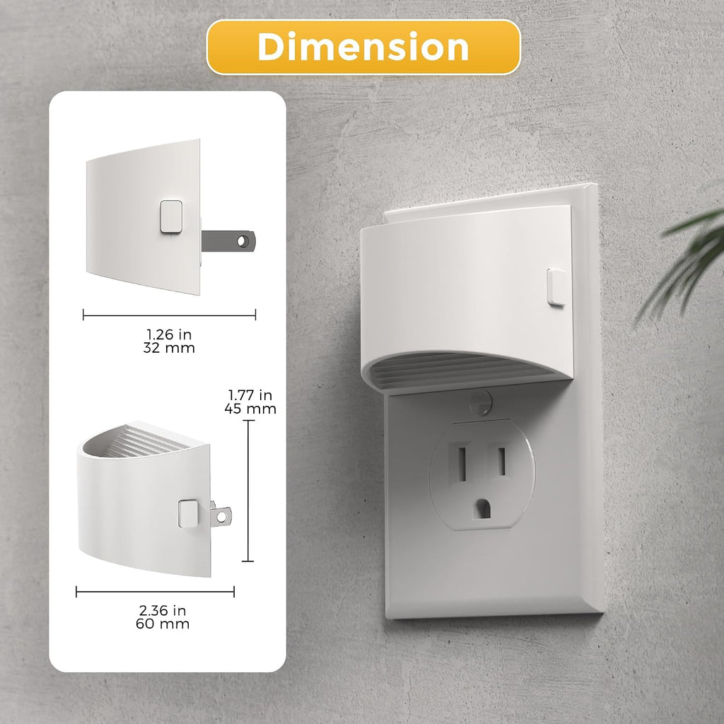 L LOHAS LED Night Lights Plug into Wall with 3CCT Adjustable (1600K/3000K/5000K), 1W Nightlight Plug in wall, Built in Dusk to Dawn…