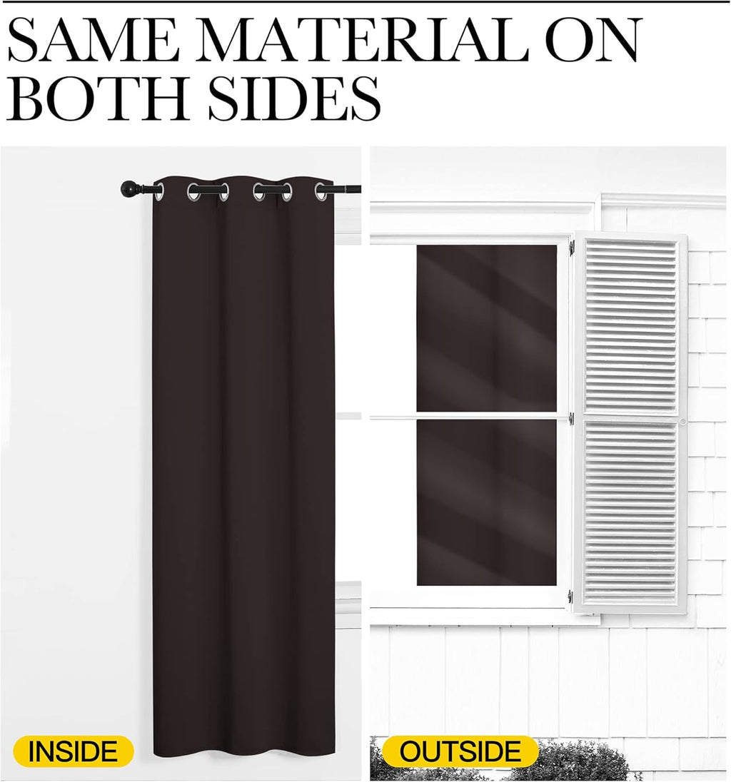 NICETOWN Blackout Curtain Panels for Bedroom Window, Triple Weave Microfiber Energy Saving Thermal Insulated Solid Grommet Blackout…