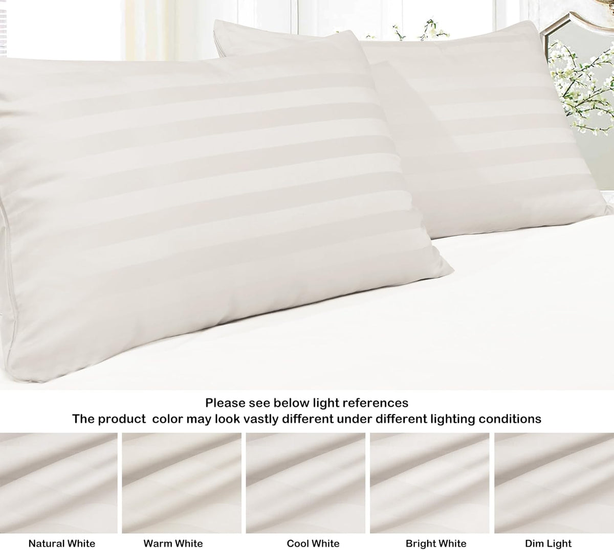 ShunjieHome 100% Egyptian Cotton Zippered Toddler Pillowcases Set of 4, 600 Thread Count Small Pillow Cases, Super Soft and Breathable Pill…
