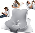 Ergonomic Memory Foam Reading Pillow - Wedge Back & Neck Support for Bed, Sofa & Floor - Relieves Acid Reflux, Back Pain & Arm Fatigue…