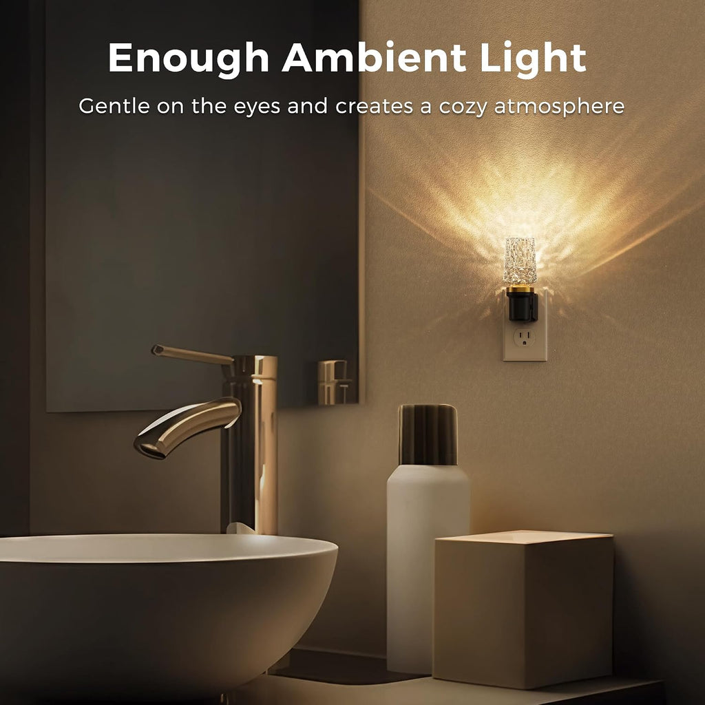 L LOHAS LED Night Light, Plug in Night Light with Light Sensor,0-100LM Brightness Adjustable,3000K Soft White, Acrylic Decorative…