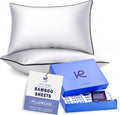 KickoffHome Kickoff Viscose Bamboo Pillowcase, King, Set of 2, 100% Organic Hidden Zippered Viscose Bamboo Pillow Case King Size, Cooling P…