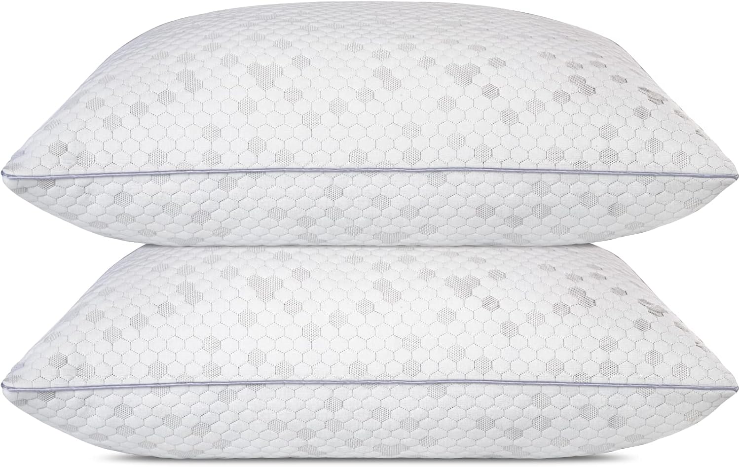 Himoon Shredded Memory Foam Pillows, Medium Firm King Size Pillows 2 Pack, Couples Bed Pillows for Side Back Stomach Sleepers Set of 2 2 Pac…