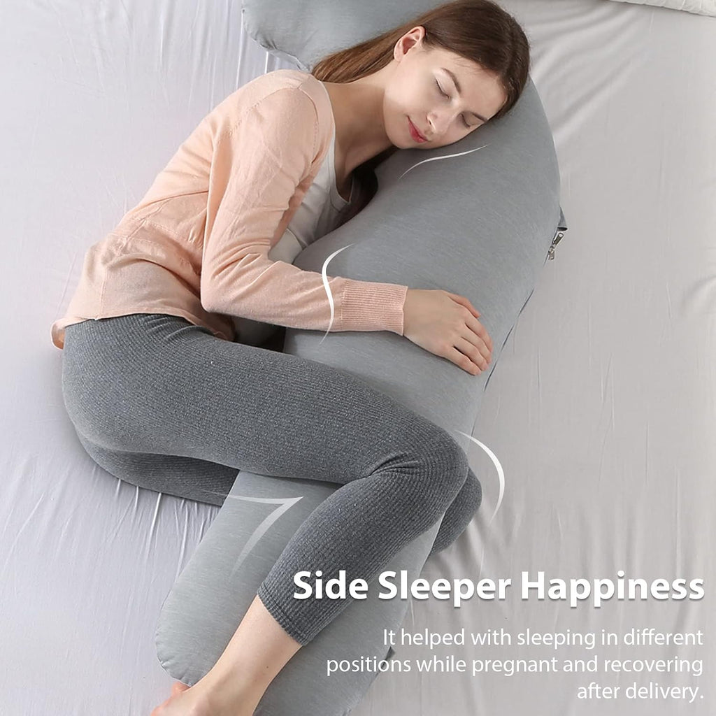 BATTOP Pregnancy Pillows for Sleeping, Maternity Pillow with Cooling Cover, Support for Belly, HIPS, Legs, Pregnancy Must Haves, Side Sleeper…