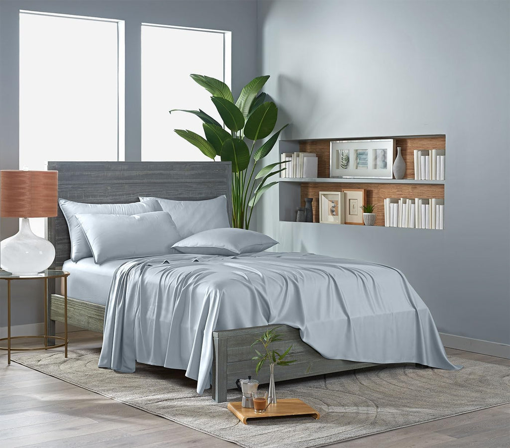 PureBamboo Pure Bamboo Twin Sheets, Genuine 100% Organic Viscose Derived from Bamboo Bed Sheet Set, Luxuriously Soft & Cooling, Double Stit…