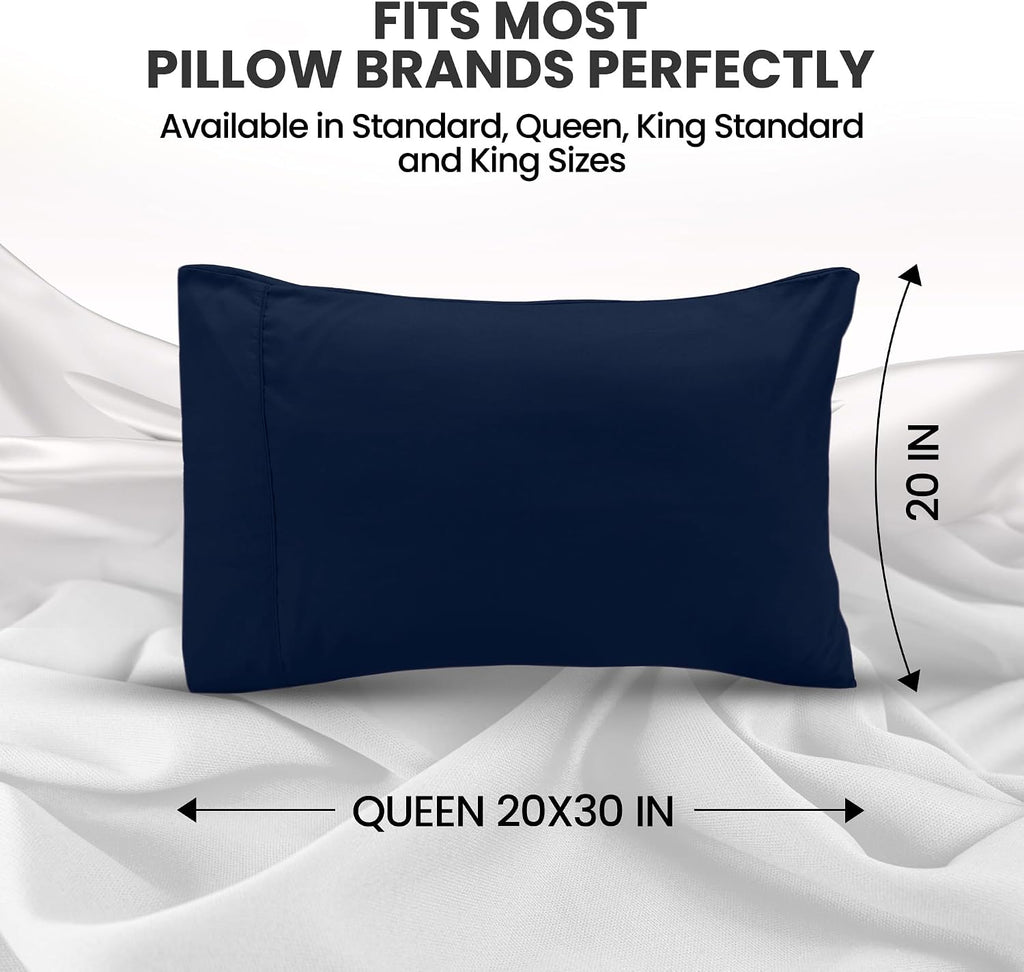 Utopiabedding Utopia Bedding Queen Pillow Cases - 2 Pack - Envelope Closure - Soft Brushed Microfiber Fabric - Shrinkage and Fade Resistant…