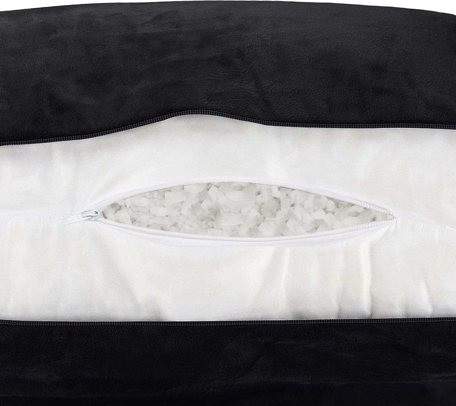 HusbandPillow Husband Pillow Black, Original Reading Pillow in Bed Rest Chair, Shredded Memory Foam Large Lounge Cushion Adult Backrest wit…