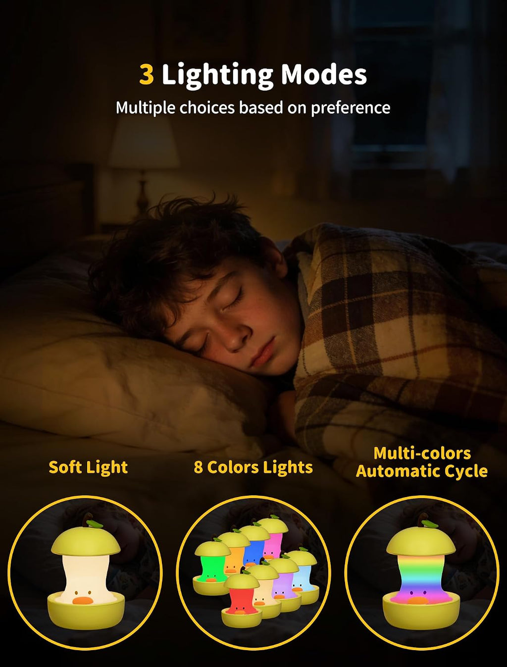 Night Light for Kids, Rechargeable Bedside Touch Lamp, Portable Dimmable Nightlight, Cute Nursery Night Lights, Funny Gifts for Baby…