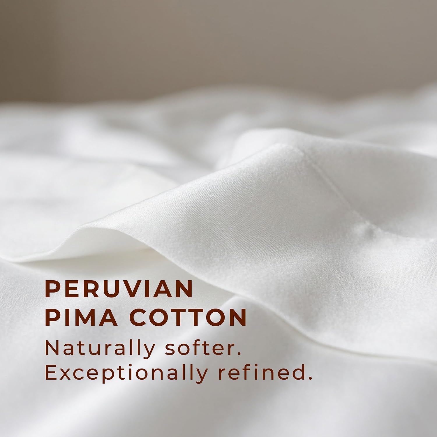 Perupima Peru Pima 415 Thread Count Percale Queen Sheet Set – 100% Pima Cotton, Cooling & Breathable for Warm Sleepers, 4 Piece (Flat, Fitt…
