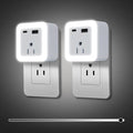 Night Lights Plug Into Wall 2 Pack Rechargeable Battery Backup Light Dusk to Dawn Sensor Night Light with Outlet Expander for Adults Kids…