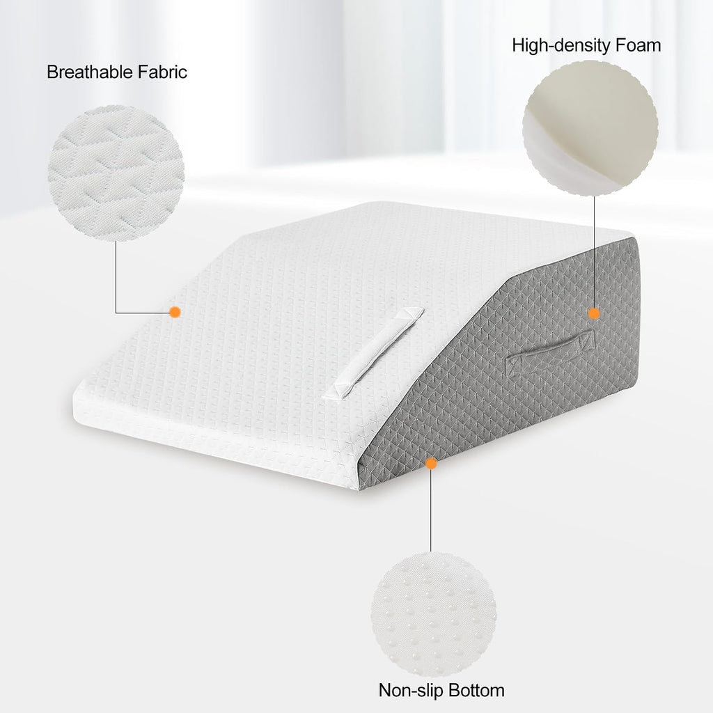 Ruqmuis Leg Elevation Pillow for After Surgery, Leg Elevating Pillow for Swelling & Blood Circulation, Leg Wedge Pillow for Sleeping, Knee…
