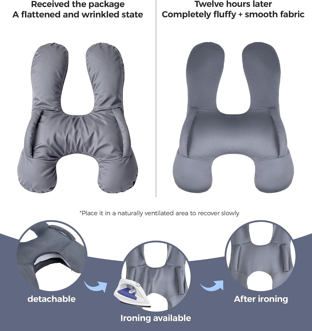 BEBAS H-Shaped Kids Travel Pillow for Car Travel Accessories for Children - Soft Breathable Supports Neck Head for Sleeping - Adjustable…