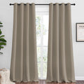 NICETOWN Taupe Blackout Curtains Panels for Bedroom, 2 Panels, 52 x 92 Inch, 3 Pass Microfiber Noise Reducing Thermal Insulated Solid…