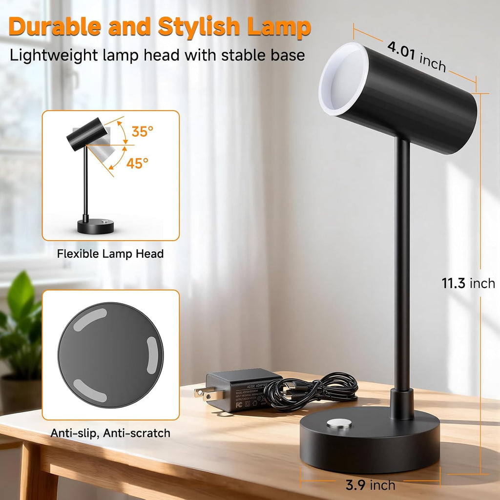 ShineTech LED Desk Lamp for Home Office, Dimmable Table Lamp with 3 Color Modes & Adjustable Brightness, USB-C Port, Touch Control…
