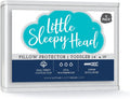 LittleSleepyHead Little Sleepy Head Toddler Waterproof Pillow Protector (2-Pack), Zippered Pillowcase Covers 13x18 and 14x19 Soft Terry Cot…