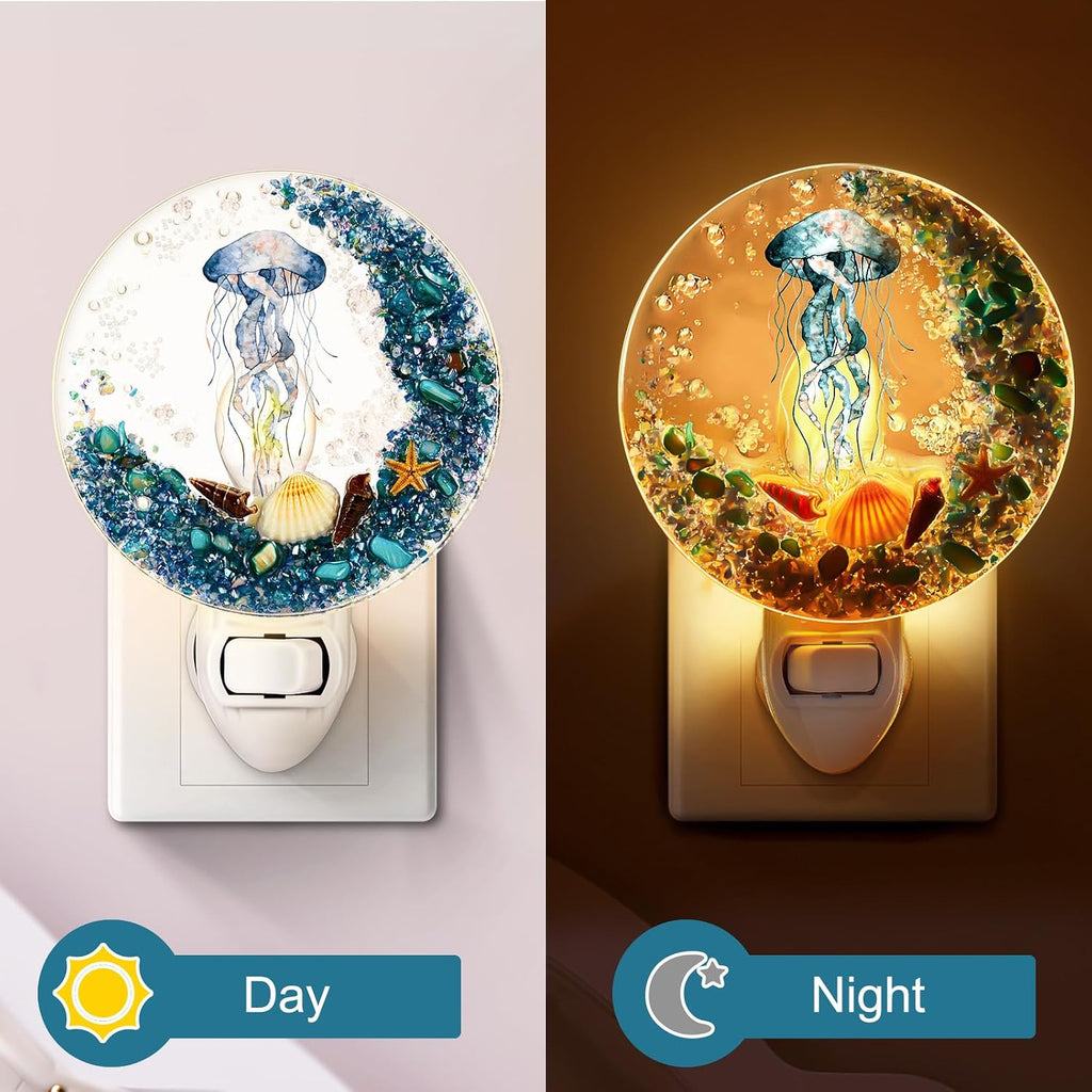 Hortsun Plug in Seashell Night Light Ocean Sea Animal Decorative Night Light Plug in Beach Lamps Vintage Ocean Lamps for Adult for Home…