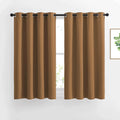 Nicetown Kitchen Window Curtains Over Sink - Grommet Blackout Solid Vertical Small Curtains & Drapes Noise Reducing for Laundry, Gold Brown…