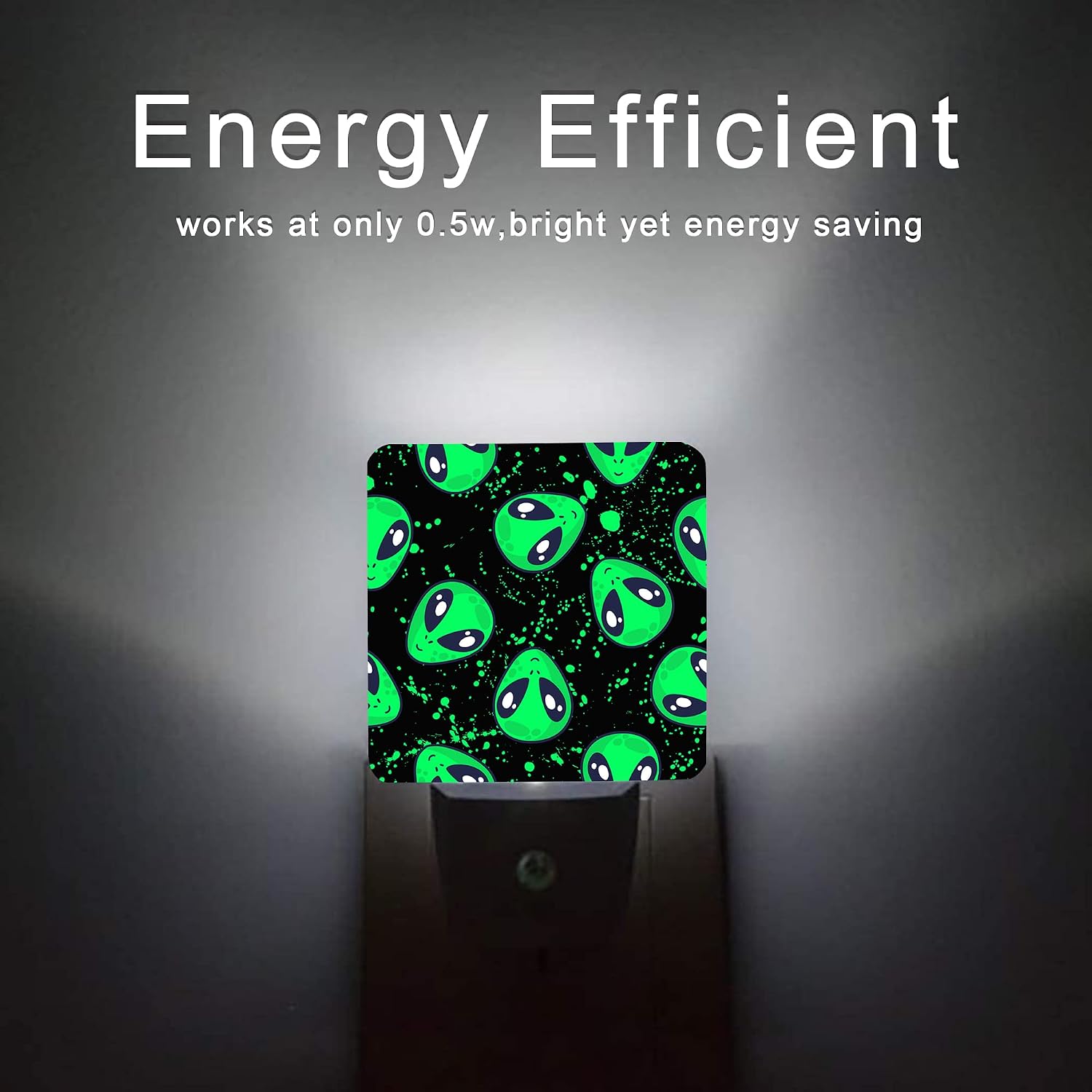 Alien Night Light, Green Aliens Plug-in Night Lights with Dusk-to-Dawn Sensor for Bedroom, Bathroom and Living Room 0.5W Sleep Friendly…