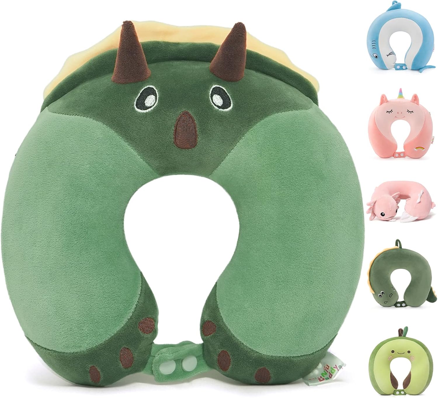 NiuniuDaddy Niuniu Daddy Dinosaur Kids Travel Neck Pillow Road Trip Essentials for 3-8 Years Old, Memory Foam Dino Portable Pillow for Airp…