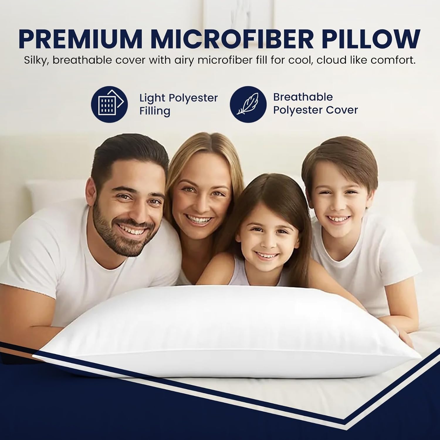 REST DOSE Bed Pillows for Sleeping, Set of 2 – Cooling, Hotel Quality with Soft Down Alternative Fill for Back, Stomach & Side Sleep…