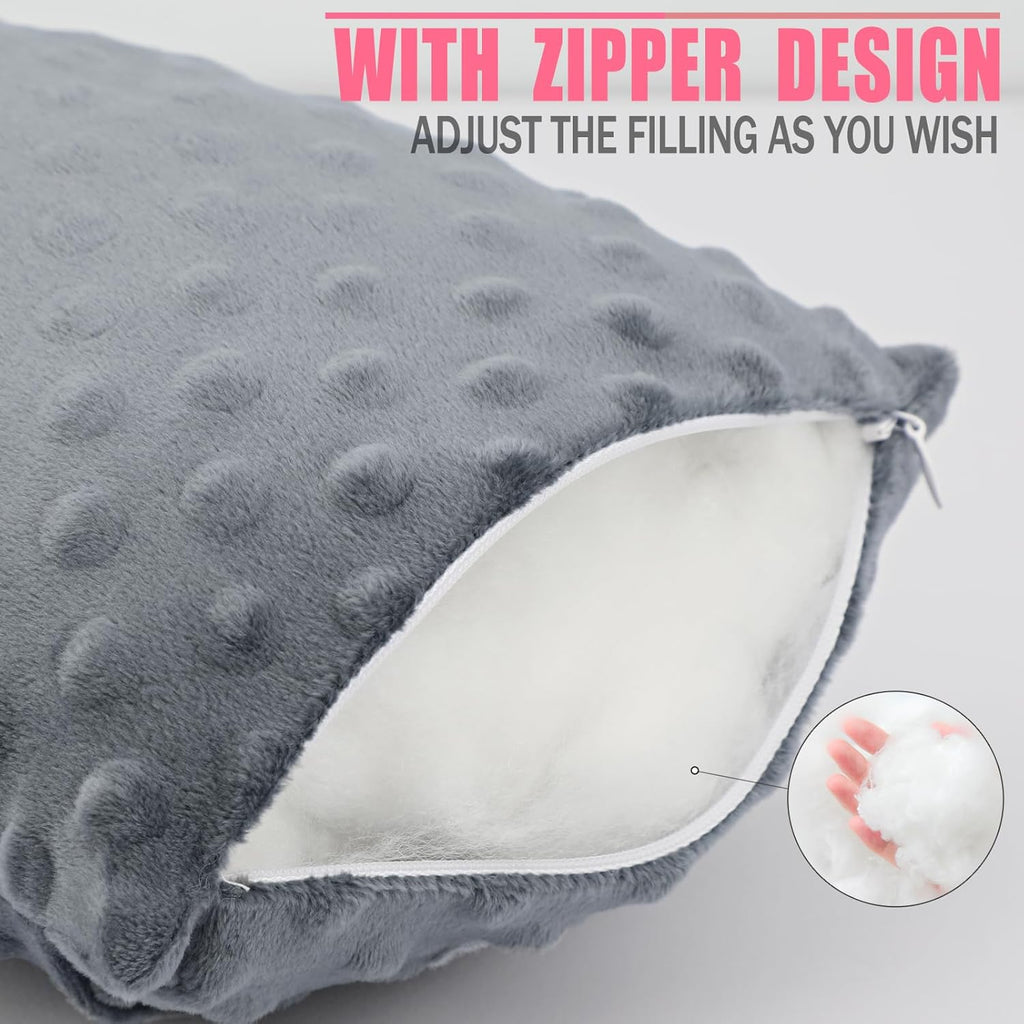 BNRendles Small Neck Pillow for Recliner Chair Neck Support Pillows Plump Adjustable Filling Nap Airplane Sleeping Little Cushion Minky Dot…