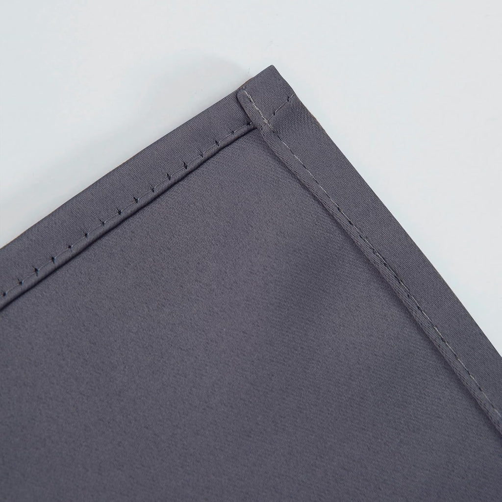 Lemomo Blackout Curtains 52 x 120 Inch Long Grey Curtains Set of 2 Panels Room Darkening Curtains for Bedroom and Living Room 120 Inch Grey