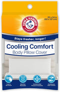 Armhammer Arm & Hammer Cooling Comfort Zippered Body Pillow Cover, 20 x 54, White White