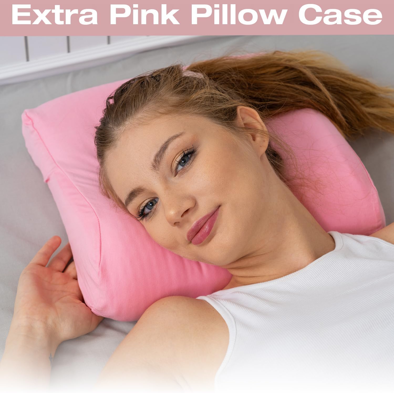 alkamto Travel & Camping Comfortable Memory Foam Pillow – Easy to Carry Portable Bag – Temperature Regulating Pillow Case (Pink Contour +…