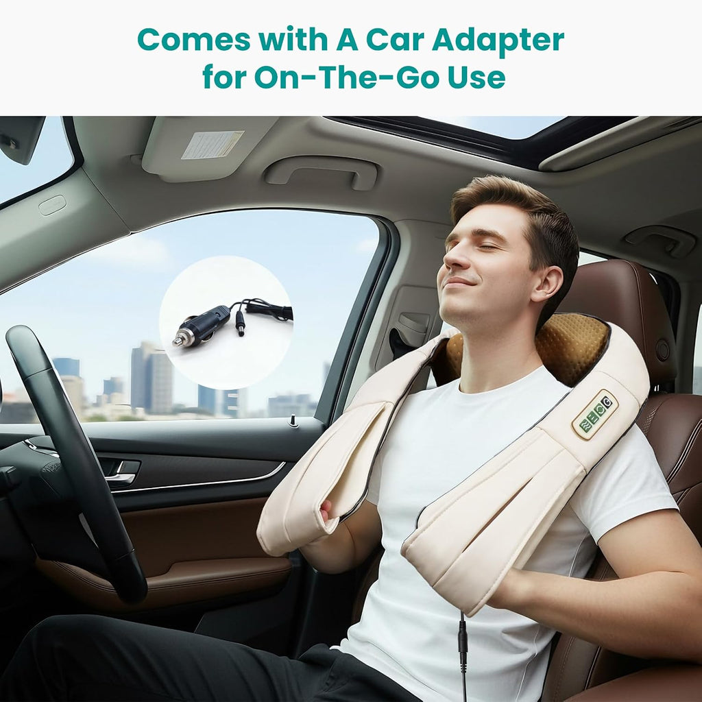Nekteck Shiatsu Neck Massager with Heat for Deep Tissue, 2026 Upgraded 3D Back Shoulder Kneading Massage Pillow, Relaxation Gifts for Him H…